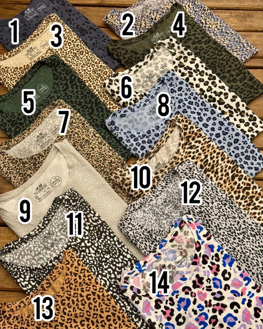 تی شرت پلنگی H&M